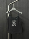 American Retro Rhinestone Letter Printed Camisole Vest For Women Slim Fit And Slimming Top 2026 Summer New
