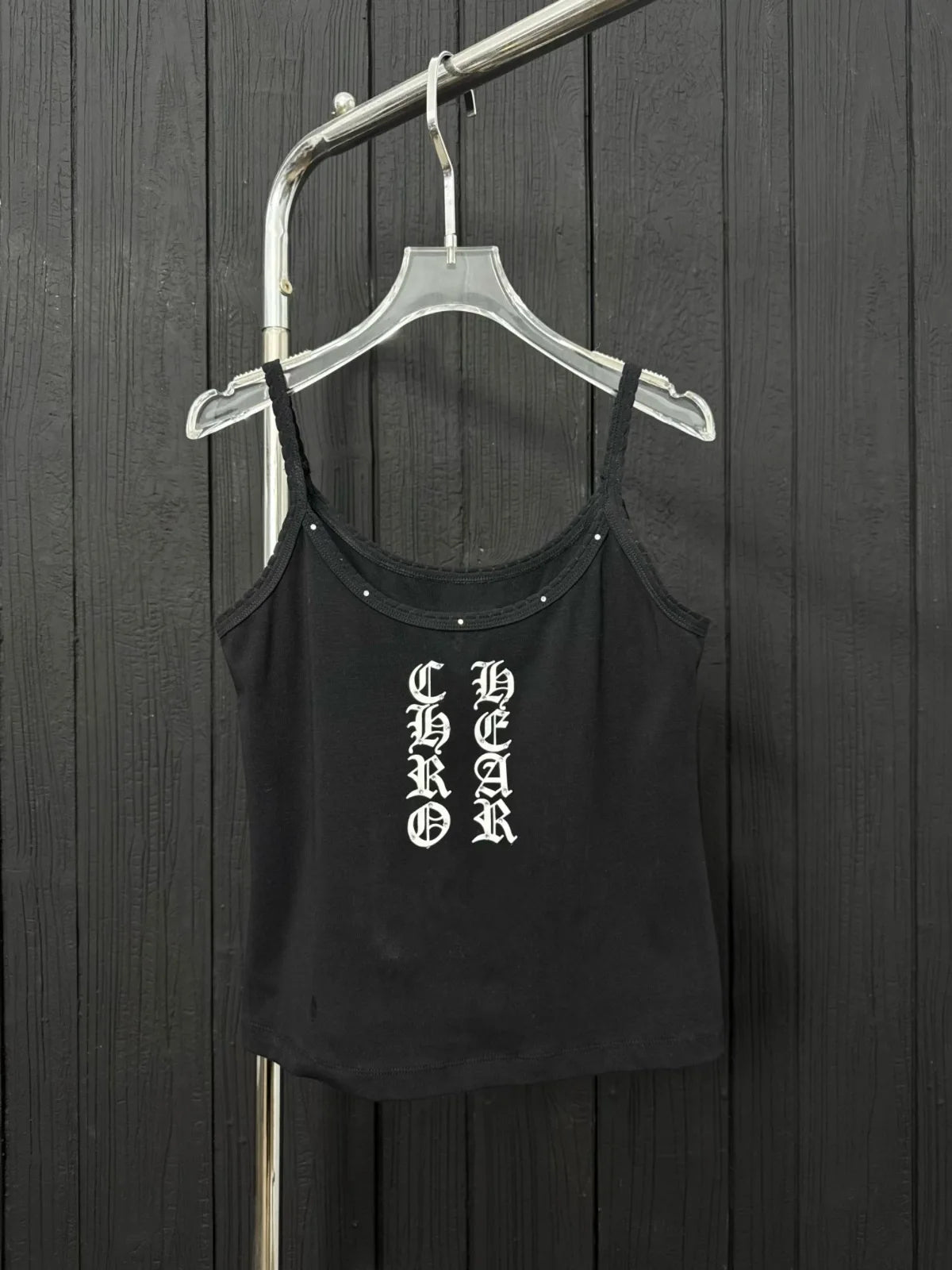 American Retro Rhinestone Letter Printed Camisole Vest For Women Slim Fit And Slimming Top 2026 Summer New
