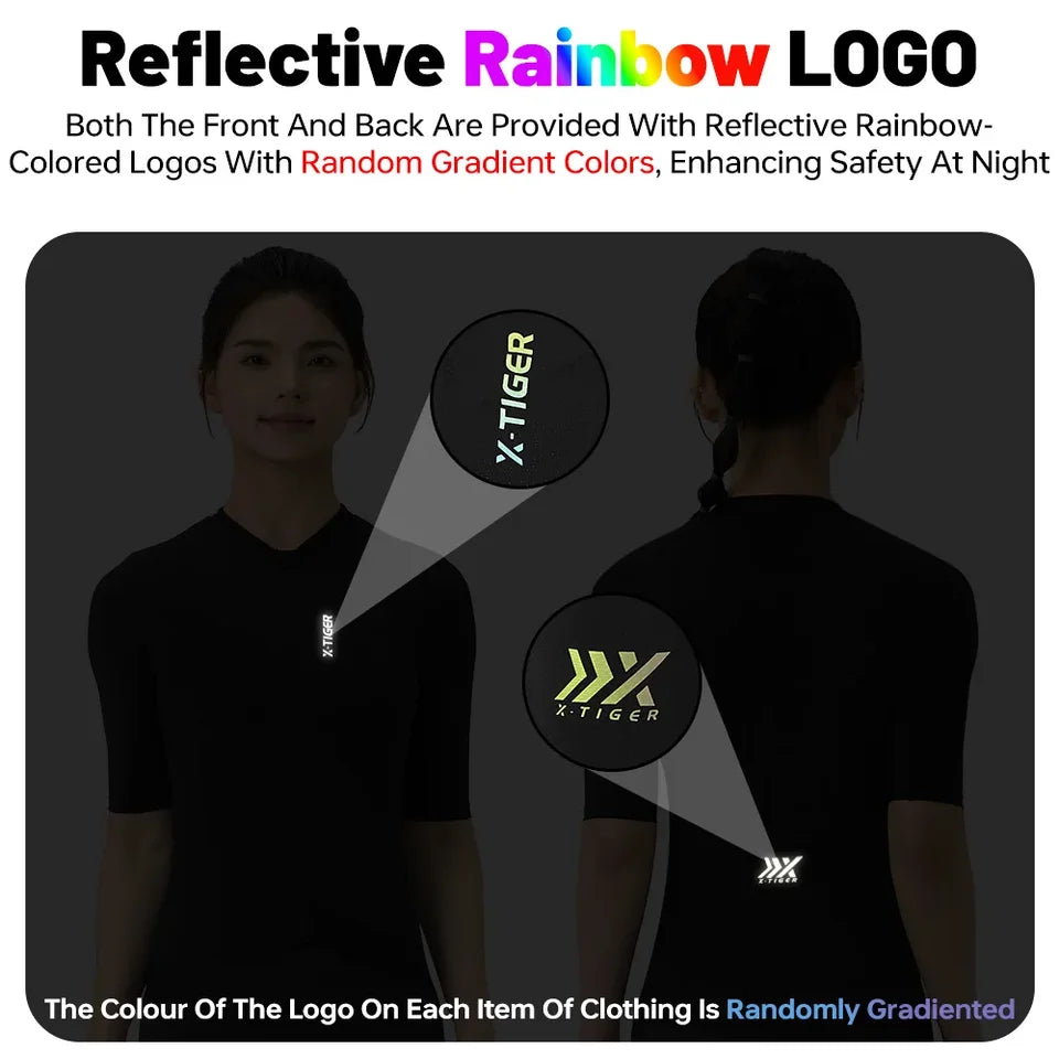 X-TIGER Women's Cycling Jersey Road MTB Bike Short Sleeve Jersey  Female Summer Anti-UV Cycling Bicycle Jersey Pro Slim Fit
