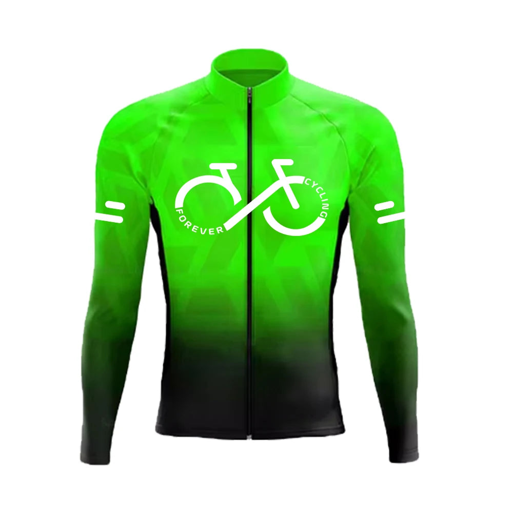 Cycling Jersey Set Summer Long Sleeve Gradient MTB Bike Cycling Clothing Breathable Ropa Ciclismo Men's Road Bicycle Sportswear